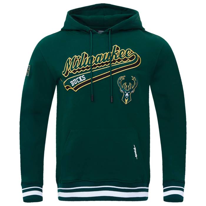【★百貨店SALE★6/11真夜中2時迄】労働者階級標準尺度 Pro Standard 【 Bucks Script Tail Rib Flc Po Hoodie Men\u0027s Forest Green 】 バックス 原作 フーディー パーカー メンズ フォレスト green 緑・緑であること