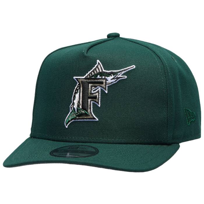 ニューエラ New Era 【 Marlins 950Af Ing Curve Cap Men's Green/Green 】 マーリンズ キャップ 帽子 メンズ green 緑・グリーン|スニケス