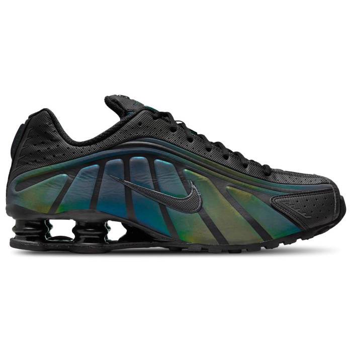 ナイキ Nike 【 Shox R4 Men\u0027s Black/Black/Seaweed 】 Shox ショックス メンズ 黒いこと 黒いこと