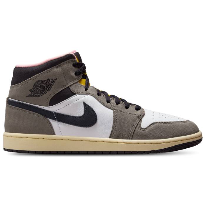 【★百貨店SALE★6/11真夜中2時迄】ナイキ ジョーダン Jordan 【 Air  1 Mid Se Men\u0027s White/Oil Grey/Cave Stone 】 ミッド メンズ 白いこと 白いこと 薄墨色 薄墨色