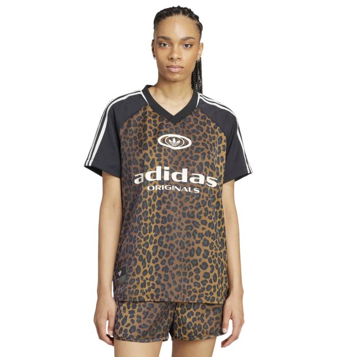 アディダス Adidas 【 Leopard Jersey Women's Multi/Black 】 ヒョウ柄 レオパード ジャージ レディース 黒色 ブラック