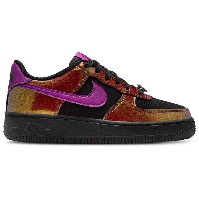 【★百貨店SALE★6/11真夜中2時迄】ナイキ Nike 【 Air Force 1 Lv8 4 Boys\u0027 Grade School Black/Bold Berry 】 お坊っちゃん キッズ 黒いこと 黒いこと