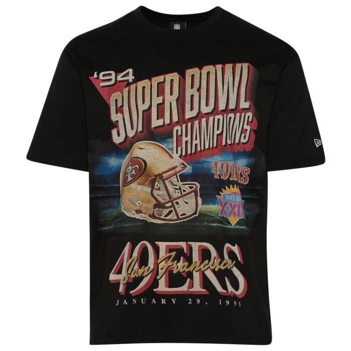ニューエラ New Era 【 49Ers 3064 Ovs T-Shirt Men's Black/Multi 】 フォーティーナイナーズ Tシャツ メンズ 黒色 ブラック｜スニケス