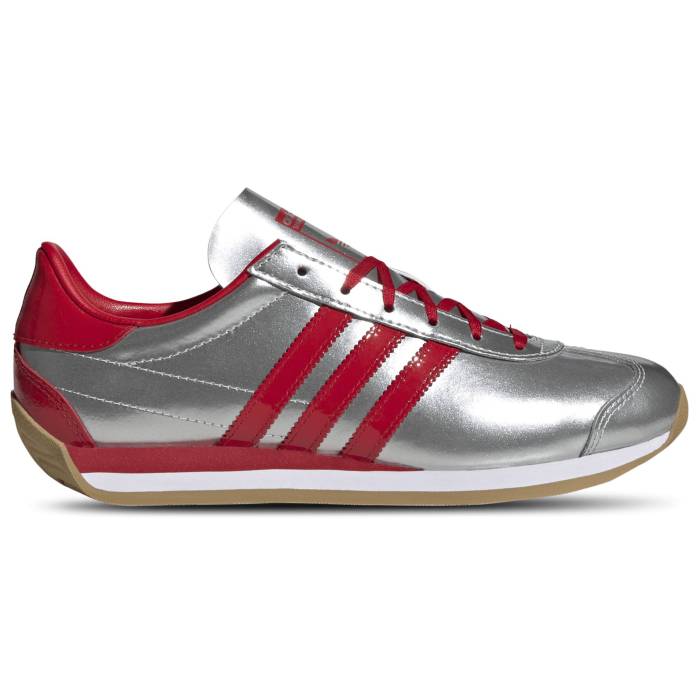アディダス Adidas 【 Originals Country Women\u0027s Better Scarlet/Silver Metallic 】 オリジナルス カントリー レディース Silver しろがね色・しろがね色