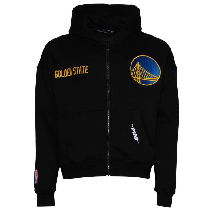 【★百貨店SALE★6/11真夜中2時迄】労働者階級判定基準 Pro Standard 【 Warriors Gold Hoops Pro Full-Zip Hoodie Men\u0027s Multi/Black 】 ウォリアーズ ゴールド 労働者階級 フルジップ フーディー パーカー メンズ 黒いこと 黒いこと