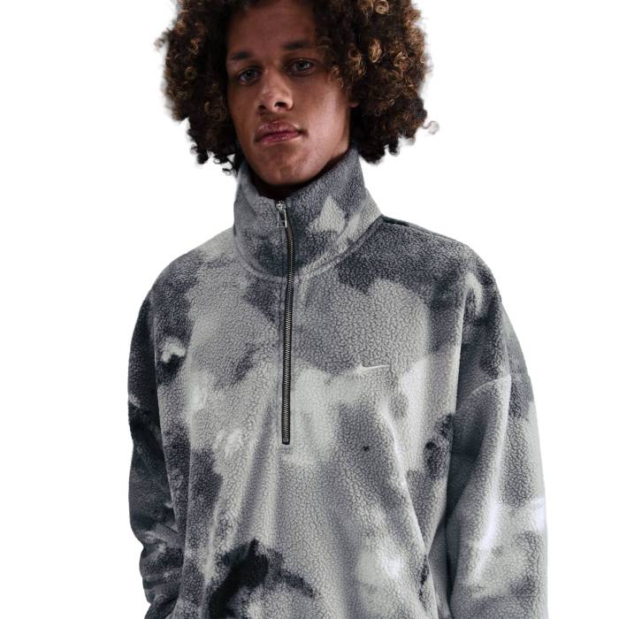 ナイキ Nike 【 Sherpa Half Zip Jacket Naos Men's Iron Grey/Pale Ivory 】 ハーフ Jacket ジャケット メンズ 灰色 グレー アイボリー