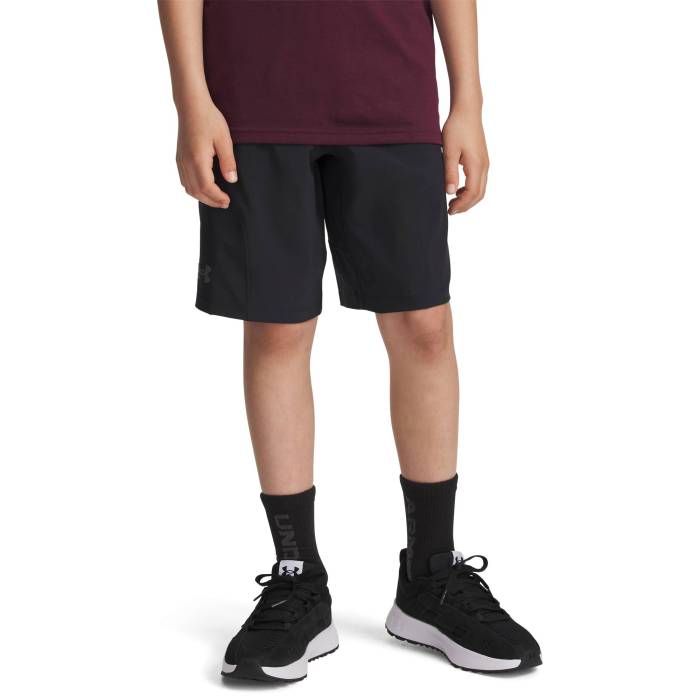 【★百貨店SALE★6/11真夜中2時迄】アンダーアーマー Under Armour 【 Unstoppable Short Boys\u0027 Grade School Black/Pitch Gray 】 お坊っちゃん キッズ 黒いこと 黒いこと gray 薄墨色・薄墨色・薄墨色
