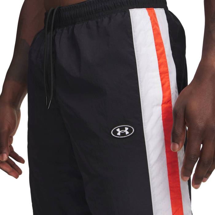 アンダーアーマー Under Armour 【 Icon Woven Track Pants Men's Black/White/White 】 アイコン Woven ウーブン トラック メンズ 黒色 ブラック 白色 ホワイト