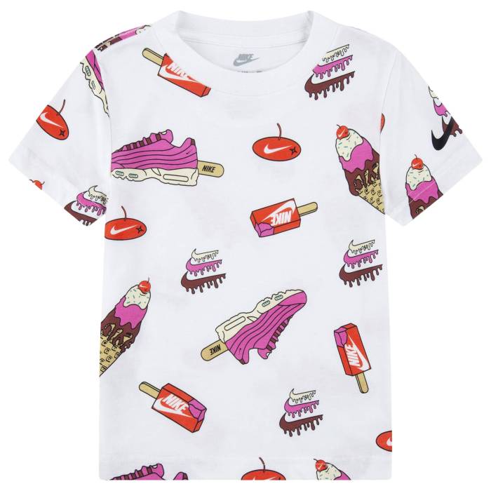 ナイキ Nike 【 Sole Food Print Basic Short Sleeve T-Shirt Boys' Toddler White/Multi 】 Sleeve スリーブ Tシャツ ベビー 白色 ホワイト