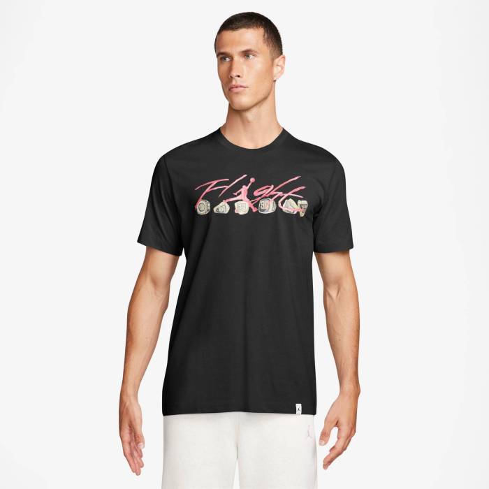 ナイキ ジョーダン Jordan 【 Flight Essential Rings Short Sleeve Crew Men's Black 】 Flight フライト リング Sleeve スリーブ クルー メンズ 黒色 ブラック