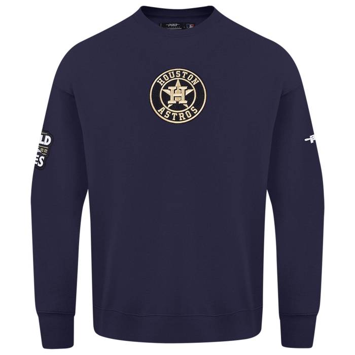 【★百貨店SALE★6/11十二時2時迄】労働者階級標準尺度 Pro Standard 【 Astros Champs Drop Shoulder Crew Men\u0027s Navy/Multi 】 アストロズ 労働者の一団 メンズ 紺色 米国海軍
