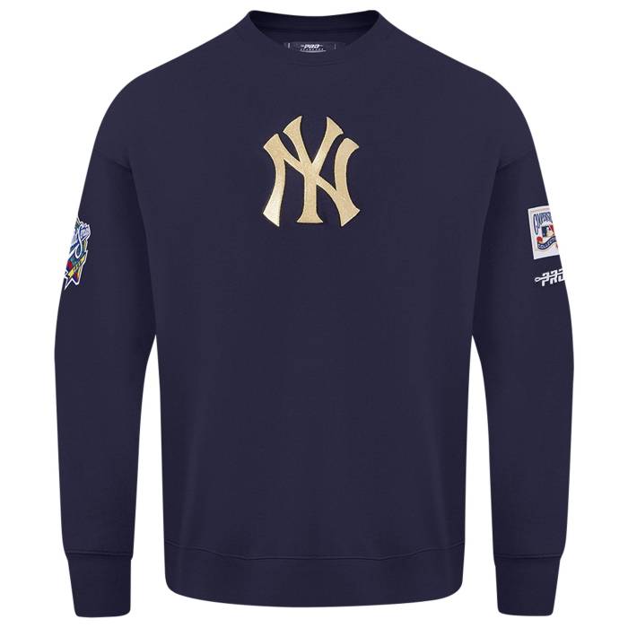 【★百貨店SALE★6/11十二時2時迄】労働者階級標準尺度 Pro Standard 【 Yankees Champs Drop Shoulder Crew Men\u0027s Navy/Multi 】 ヤンキース 労働者の一団 メンズ 紺色 米国海軍