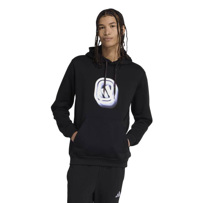 【★百貨店SALE★6/11夜夜中2時迄】アディダス Adidas 【 Overtime Hoodie Men\u0027s Black/Purple 】 フーディー パーカー メンズ 黒いこと 黒いこと Purple 紫・パープル