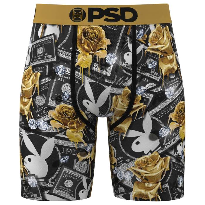 Psd 【 100 Roses Underwear Men\u0027s Gold/Black 】 アンダー御召しもの 肌付き メンズ ゴールド 黒いこと 黒いこと