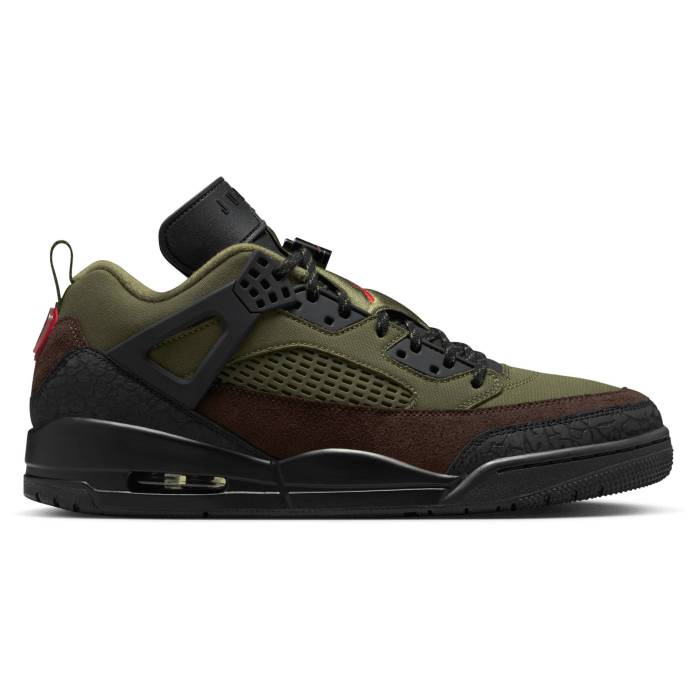 ナイキ ジョーダン Jordan 【 Spizike Low V2 Men's Medium Olive/University Red/Black 】 メンズ olive オリーブ Red 赤・レッド 黒色 ブラック|スニケス