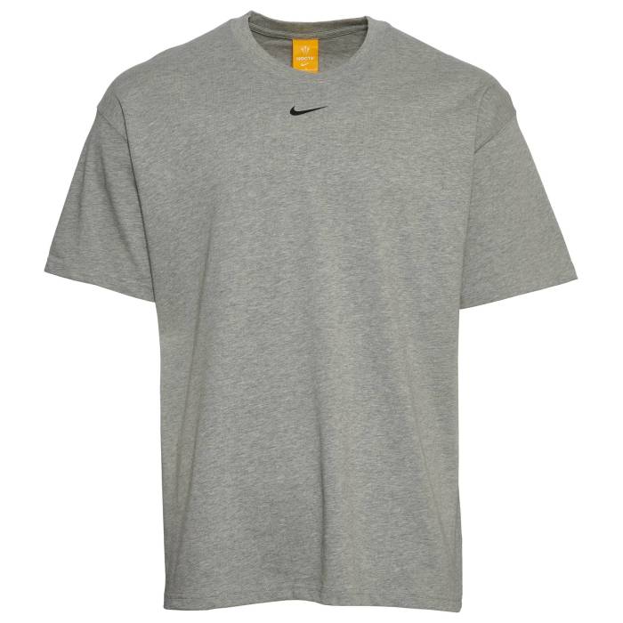ナイキ Nike 【 Nrg Nocta Cs Short Sleeve T-Shirt Men's Dark Grey Heather/Black 】 Sleeve スリーブ Tシャツ メンズ 灰色 グレー heather ヘザー 黒色 ブラック｜スニケス