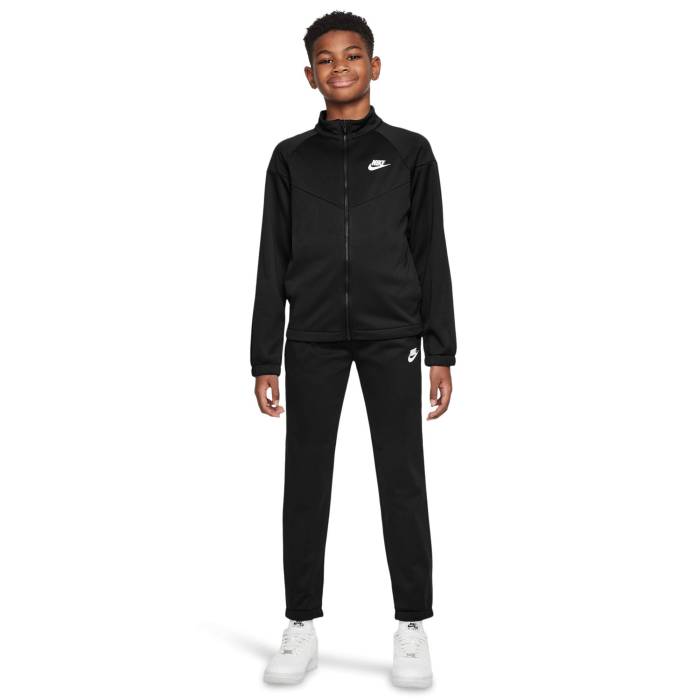 ナイキ Nike 【 Dri-Fit Full-Zip Tracksuit Boys' Grade School Black/Black 】 ドライフィット フルジップ ジュニア キッズ 黒色 ブラック