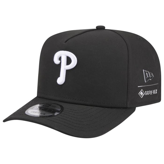 【★百貨店SALE★6/11真夜中2時迄】ニュー内鰓 New Era 【 Phillies Gortex 9Fifty A-Frame Cap Adult White/Black 】 フィリーズ 旗がしら 鳥打ち帽 ユニ一発やる 白いこと 白いこと 黒いこと 黒いこと