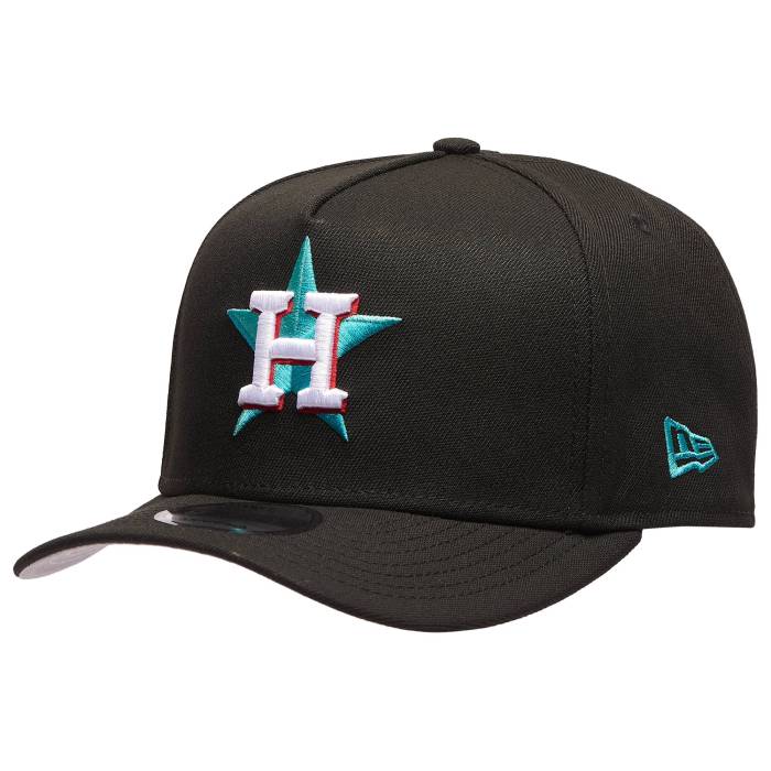 ニューエラ New Era 【 Astros 9Fifty A-Frame Curve 60Th Cap Men's Black/Teal 】 アストロズ キャップ 帽子 メンズ 黒色 ブラック|スニケス