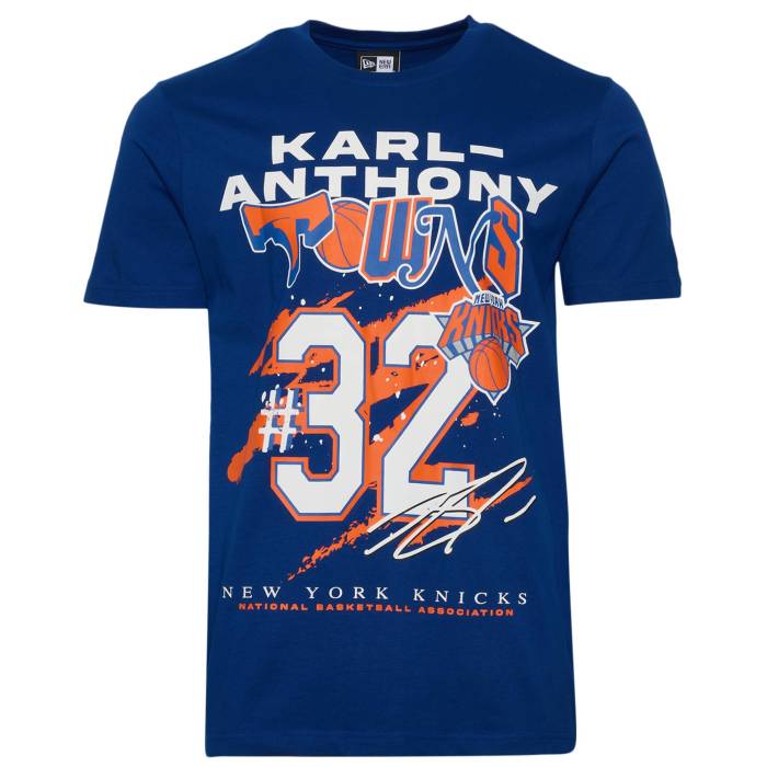 【★百貨店SALE★6/11真夜中2時迄】ニュー内鰓 New Era 【 Knicks 3081 Oversize T-Shirt Men\u0027s Multi/Blue 】 ニックス ティーシャツ メンズ 青碧 青碧