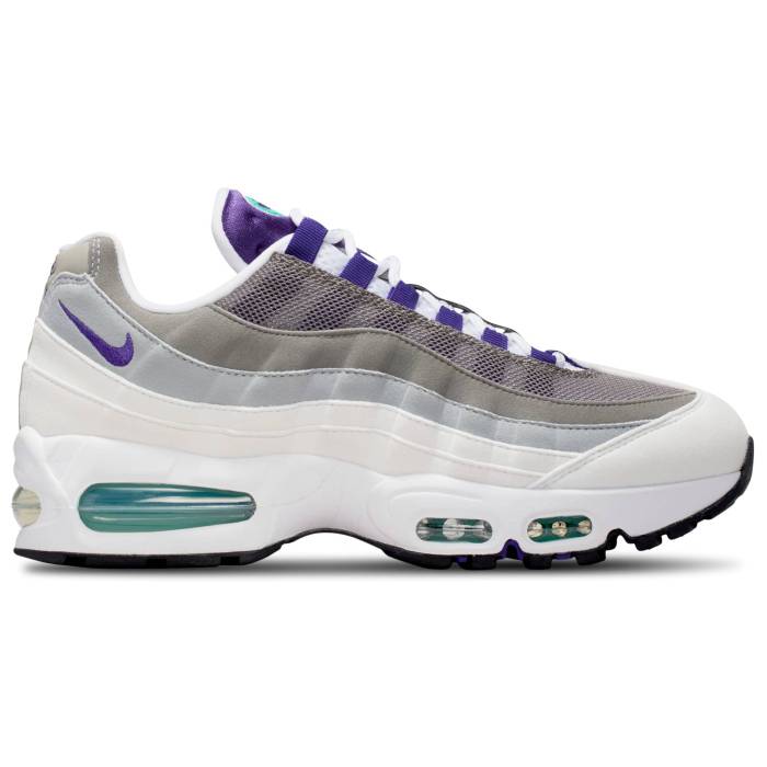 【★百貨店SALE★6/11真夜中2時迄】ナイキ Nike 【 Air Max 95 Og Women\u0027s Court Purple/Wolf Grey/White 】 マックス レディース 厚地の外套 Purple 紫・パープル 薄墨色 薄墨色 白いこと 白いこと