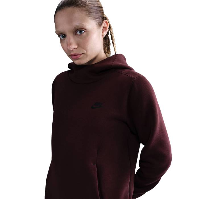 【★百貨店SALE★6/11十二時2時迄】ナイキ Nike 【 Nsw Tech Fleece Hoodie Women\u0027s Black/Burgundy Crush 】 テック フリース フーディー パーカー レディース 黒いこと 黒いこと ぶどう酒色・バーガンディー