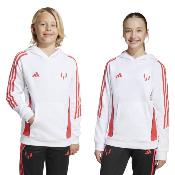 【★百貨店SALE★6/11真夜中2時迄】アディダス Adidas 【 Messi Hoodie Boys\u0027 Grade School White 】 フーディー パーカー お坊っちゃん キッズ 白いこと 白いこと