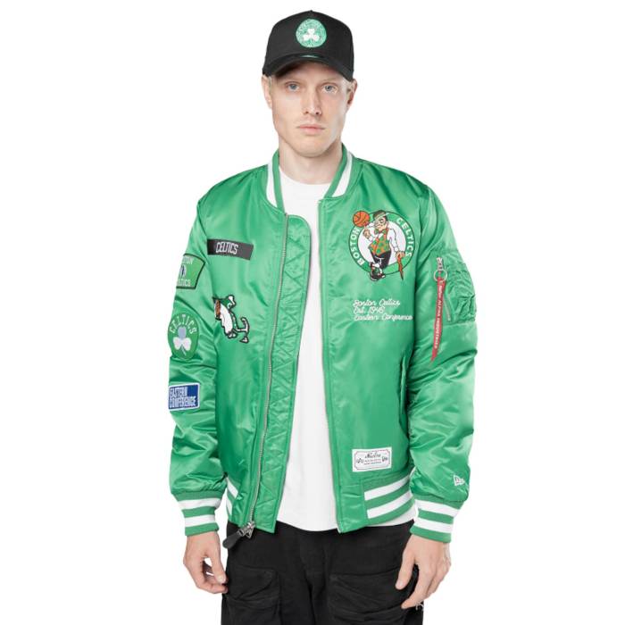 ニューエラ New Era 【 Celtics Alpha Jacket Men's Kelly Green/White 】 セルティックス アルファ Jacket ジャケット メンズ green 緑・グリーン 白色 ホワイト