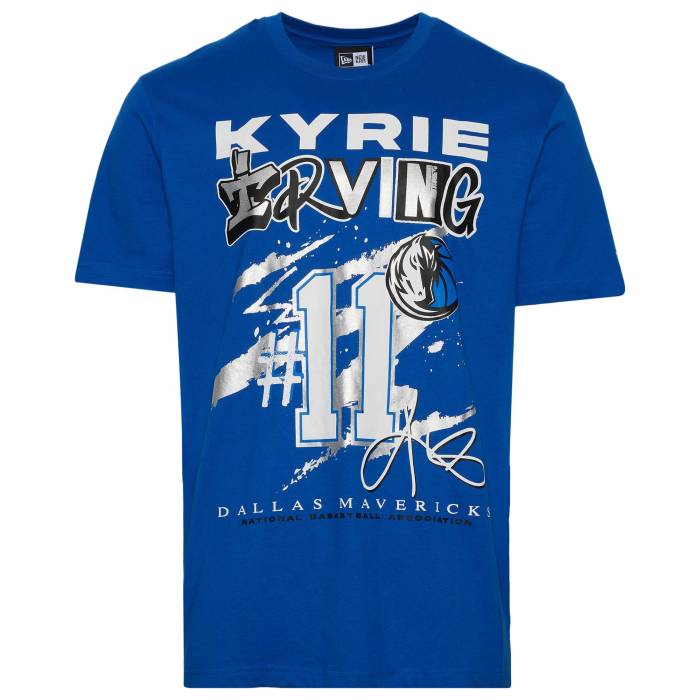 ニューエラ New Era 【 Mavericks Kyrie Irving Oversize T-Shirt Men's Blue/Multi 】 マーベリックス Kyrie カイリー Irving アービング Tシャツ メンズ 青色 ブルー