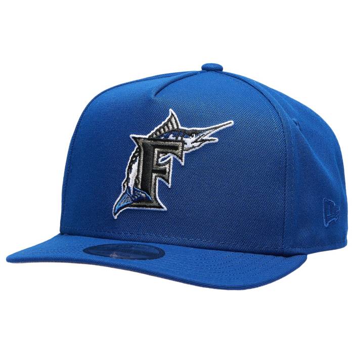ニューエラ New Era 【 Marlins 950Af 10Th Anniversary Curve Cap Men's Blue/Blue 】 マーリンズ キャップ 帽子 メンズ 青色 ブルー｜スニケス
