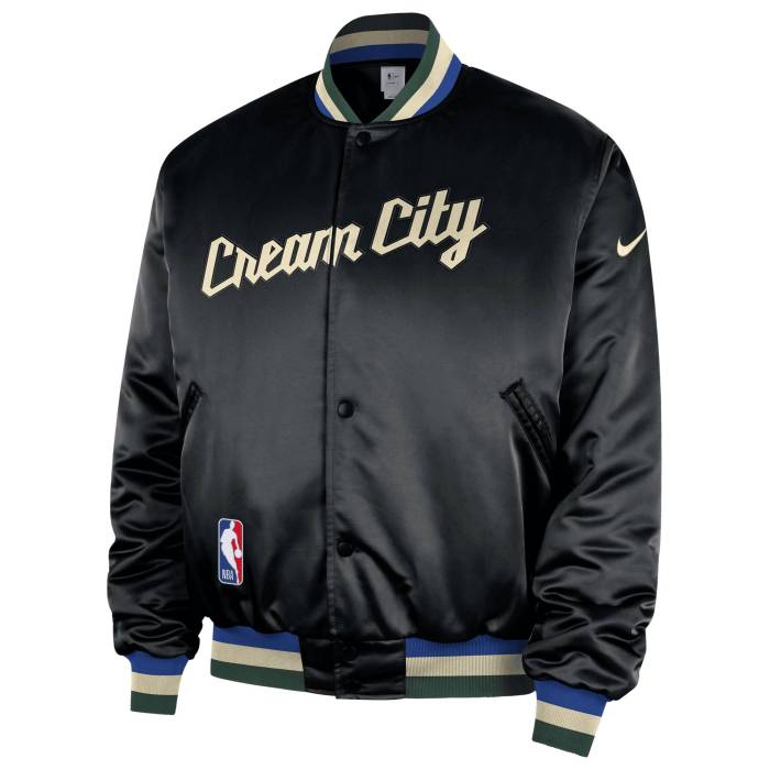 ナイキ Nike 【 Bucks Premium City Edition Jacket Men's Multi/Black 】 バックス Premium プレミアム シティ Jacket ジャケット メンズ 黒色 ブラック