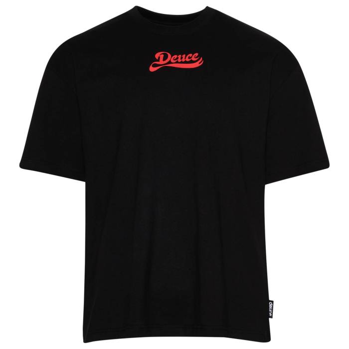 Deuce 【 Fuego Basketball T-Shirt Men's Black/Red 】 バスケットボール Tシャツ メンズ 黒色 ブラック Red 赤・レッド