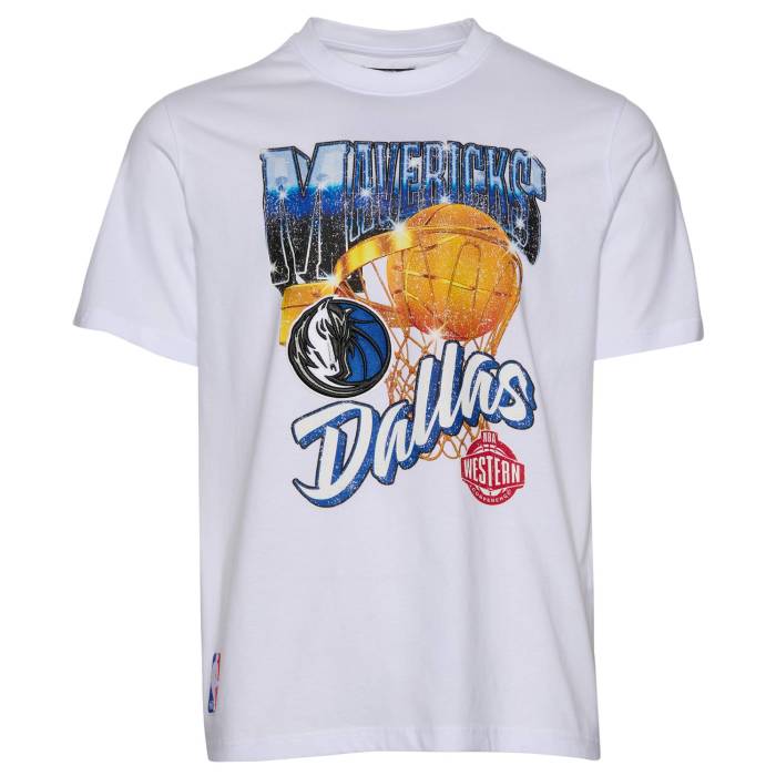 プロスタンダード Pro Standard 【 Mavericks Gold Hoops Short Sleeve Flex T-Shirt Men's White/Multi 】 マーベリックス ゴールド Sleeve スリーブ Tシャツ メンズ 白色 ホワイト｜スニケス