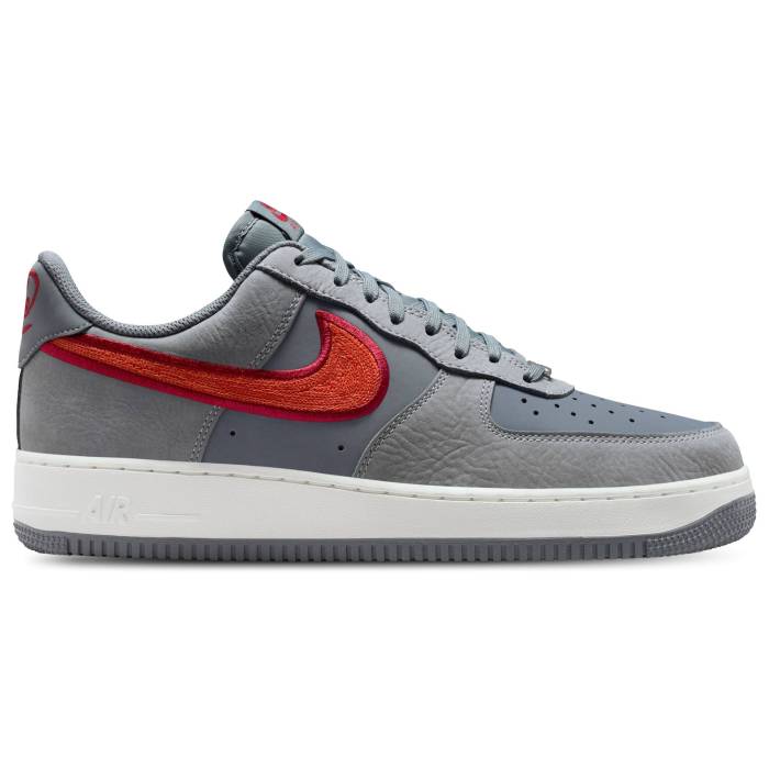 【★百貨店SALE★6/11真夜中2時迄】ナイキ Nike 【 Air Force 1 07 Lv8 Ess+ Men\u0027s Gray/Crimson/Orange 】 メンズ gray 薄墨色・薄墨色・薄墨色 クリムゾン orange 橙・オレンジ色
