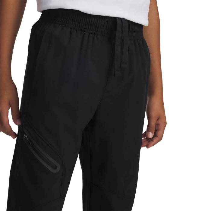 【★百貨店SALE★6/11真夜中2時迄】アンダーアーマー Under Armour 【 Unstoppable Woven Joggers Boys\u0027 Grade School Black/Black 】 Woven ウーブン ジョガーパンツ お坊っちゃん キッズ 黒いこと 黒いこと