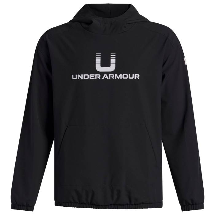 アンダーアーマー Under Armour 【 Unstoppable Woven Pullover Boys\u0027 Grade School Black/White 】 Woven ウーブン お坊っちゃん キッズ 黒いこと 黒いこと 白いこと 白いこと