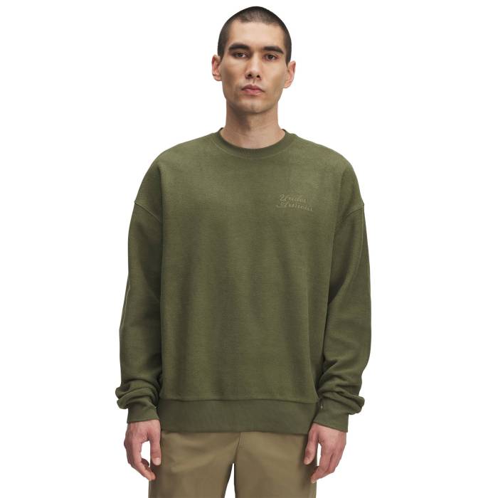 【★百貨店SALE★6/11十二時2時迄】アンダーアーマー Under Armour 【 Icon Rev Terry Crew Men\u0027s Marine Od Green/Marine Od Green 】 アイコン 労働者の一団 メンズ green 緑・緑であること