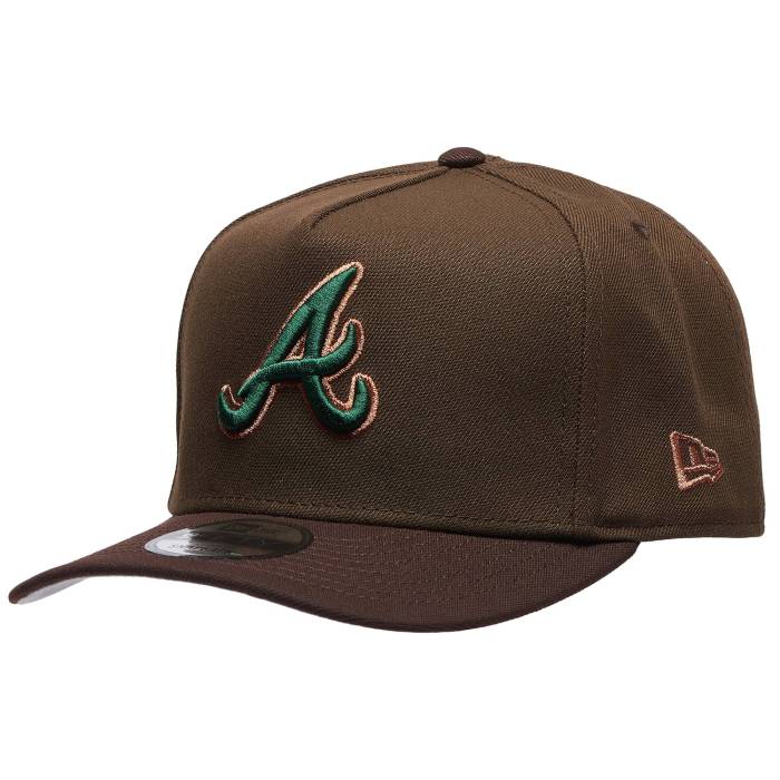 ニューエラ New Era 【 Braves 9Fifty A-Frame Curve 30Th Cap Men's Burnt Wood/Dark Green 】 ブレーブス キャップ 帽子 メンズ green 緑・グリーン｜スニケス 15,052円