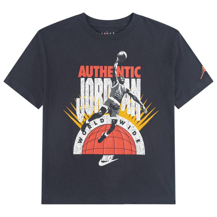 ナイキ ジョーダン Jordan 【 Infrared Authentic T-Shirt Boys\u0027 Grade School Infrared/Off Noir 】 オーセンティック プルオーバー お坊っちゃん キッズ