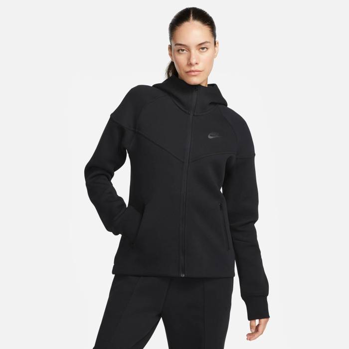 【★百貨店SALE★6/11十二時2時迄】ナイキ Nike 【 Nsw Tech Fleece Wr Full-Zip Hoodie Women\u0027s Black/Black 】 テック フリース フルジップ フーディー パーカー レディース 黒いこと 黒いこと