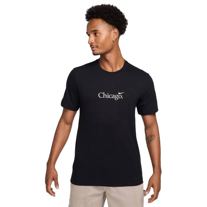 ナイキ Nike 【 Chi Short Sleeve Crew T-Shirt Men's Black/White 】 Sleeve スリーブ クルー Tシャツ メンズ 黒色 ブラック 白色 ホワイト