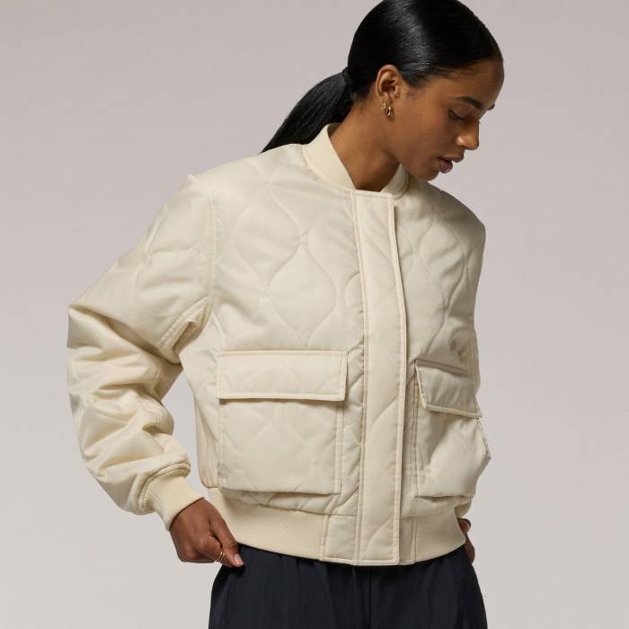 【★百貨店SALE★6/11真夜中2時迄】Cozi 【 Naomi Bomber Jacket Women\u0027s Parchment 】 Jacket 上衣 レディース