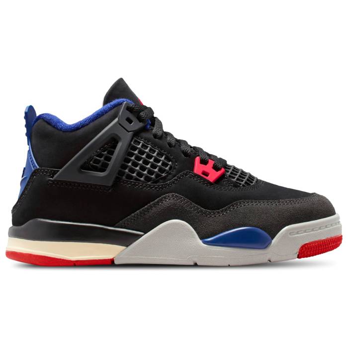【★百貨店SALE★6/11真夜中2時迄】ナイキ ジョーダン Jordan 【 Aj 4 Retro Og Boys\u0027 Preschool Black/Fire Red/Deep Royal Blue 】 レトロ お坊っちゃん キッズ 黒いこと 黒いこと 火の手 Red 赤・赤いこと ディープ 青碧 青碧