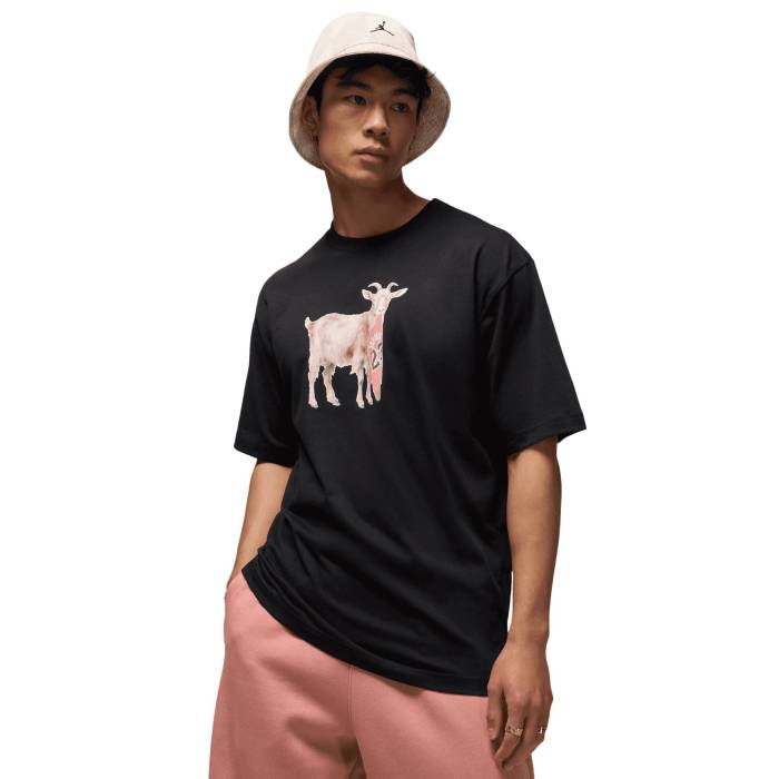 ナイキ ジョーダン Jordan 【 Nc Goat Short Sleeve Crew Men's Black/White 】 Sleeve スリーブ クルー メンズ 黒色 ブラック 白色 ホワイト