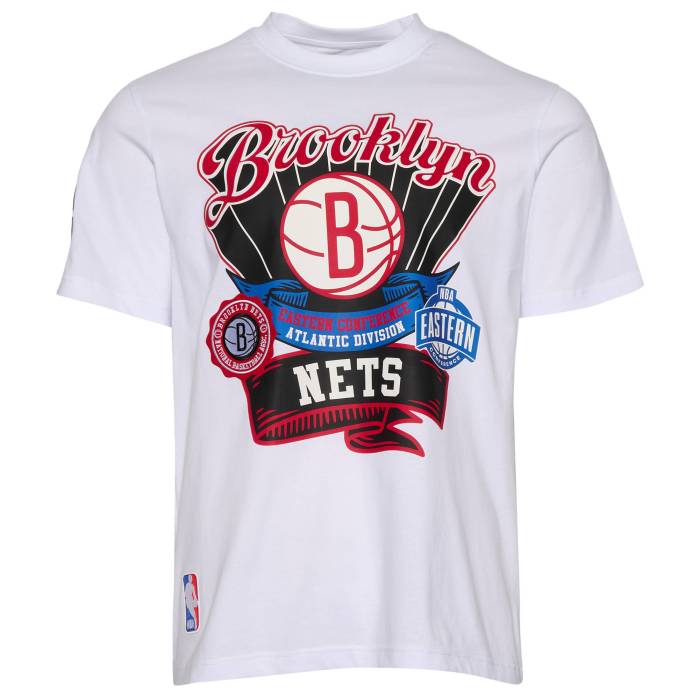【★百貨店SALE★6/11真夜中2時迄】労働者階級判定基準 Pro Standard 【 Brooklyn Nets S/S Flex T-Shirt Men\u0027s Fc White/Fire Red 】 ブルックリン ネッツ 半袖 ティーシャツ ティーシャツ メンズ 白いこと 白いこと 火の手 Red 赤・赤いこと