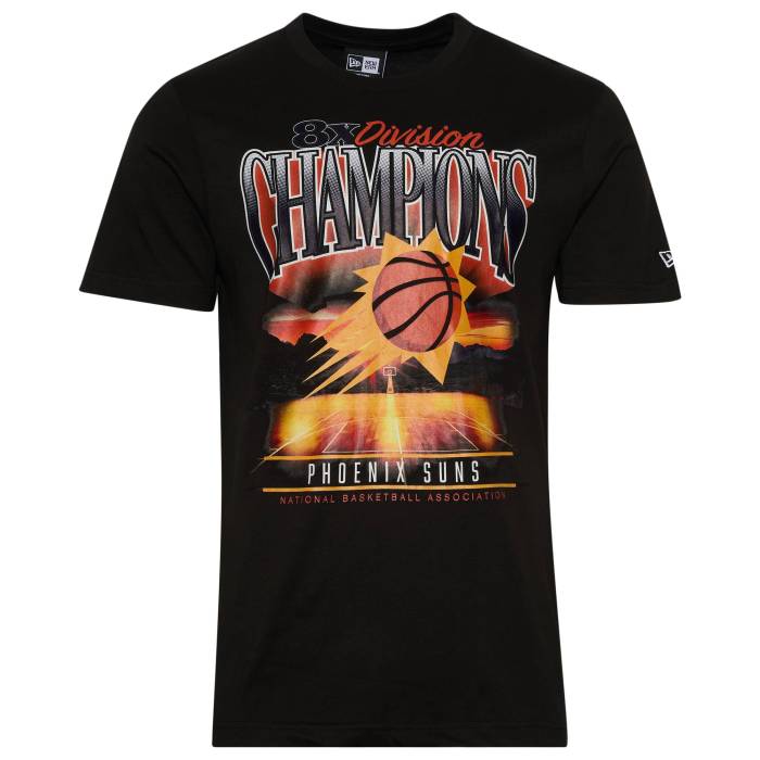 ニューエラ New Era 【 Suns Oversize T-Shirt Men's Black/Multi 】 サンズ Tシャツ メンズ 黒色 ブラック｜スニケス