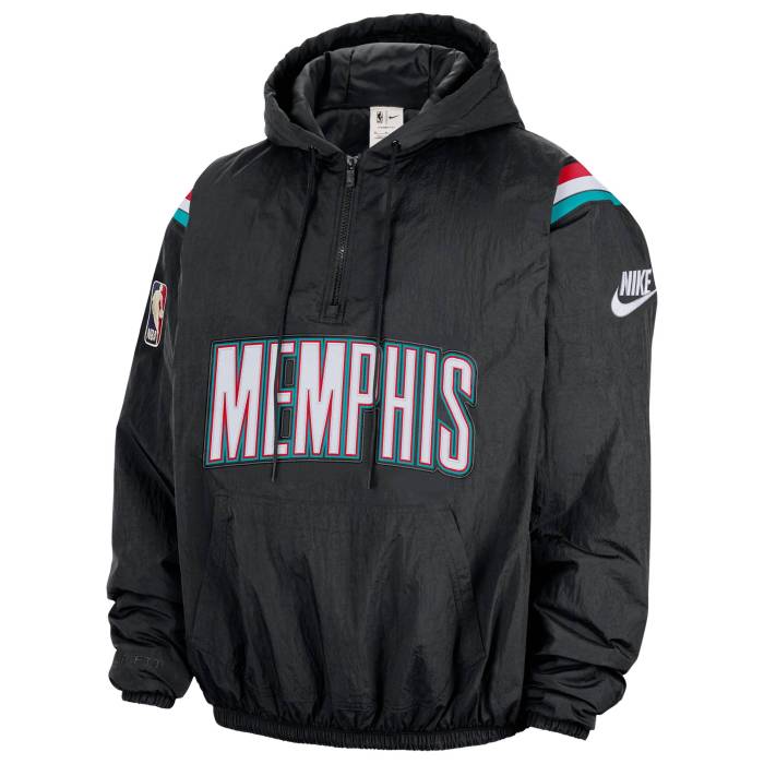 ナイキ Nike 【 Grizzlies Woven Lnd Half-Zip Hoodie Men's Black/Multi 】 グリズリーズ Woven ウーブン フーディー パーカー メンズ 黒色 ブラック