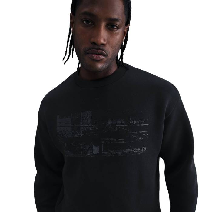 【★百貨店SALE★6/11十二時2時迄】ナイキ Nike 【 Tech Fleece Crew Gx Men\u0027s Black/Black 】 テック フリース 労働者の一団 メンズ 黒いこと 黒いこと