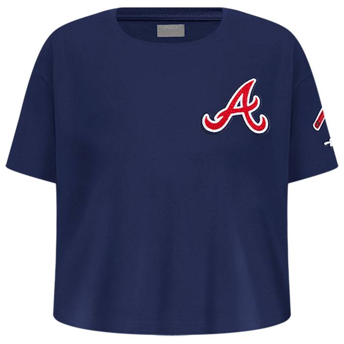 プロスタンダード Pro Standard 【 Atlanta Braves Classic Ss Boxy Tee Girls' Grade School Midnight Navy 】 アトランタ ブレーブス クラシック Tシャツ ジュニア キッズ 紺色 ネイビー