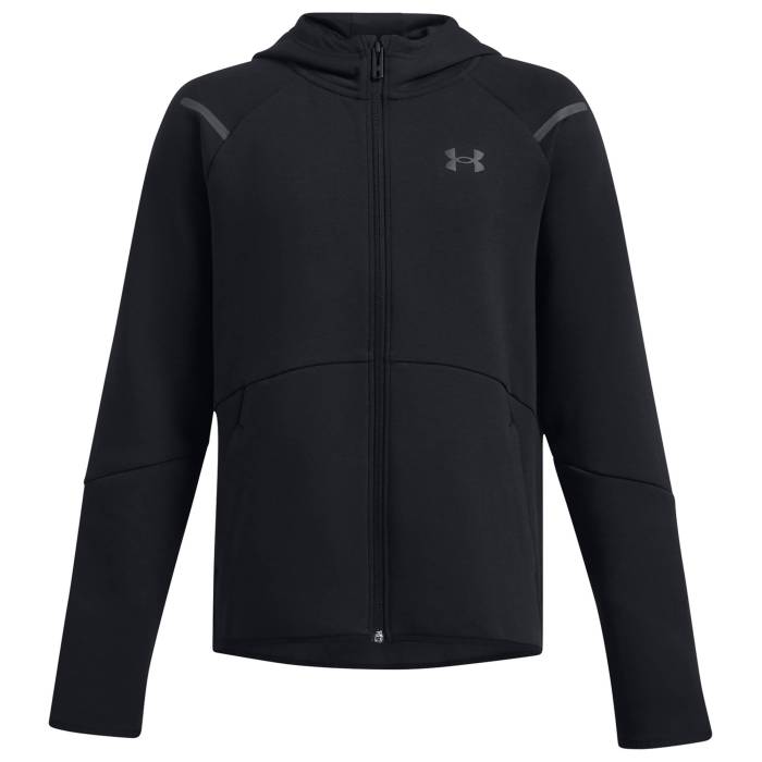 アンダーアーマー Under Armour 【 Unstoppable Fleece F/Z Boys\u0027 Grade School Black/Black 】 フリース お坊っちゃん キッズ 黒いこと 黒いこと